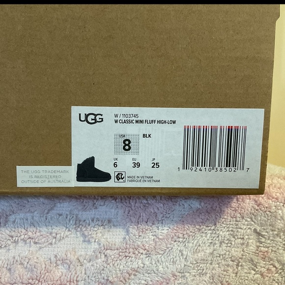 Ugg Women’s Classic Mini Fluff Hi - Low Boots Size AU 8 $112 - Picture 12 of 14
